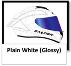 Full Face SPARK #1 Plain White (Glossy) L